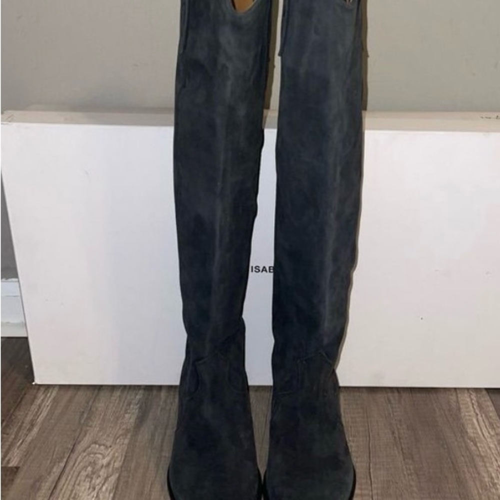 Isabel Marant Black Over-the-Knee Heeled Boots